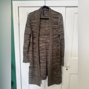Falls Creek Textured Brown Cardigan